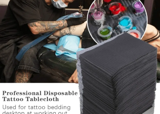 Black Disposable Tattoo Table Covers